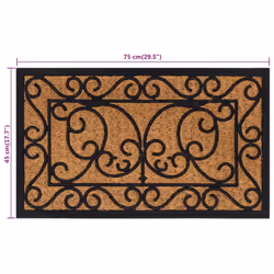 vidaXL Door Mat Floor Mat Entrance Mat Doormat Rectangular Rubber and Coir - Additional view 5