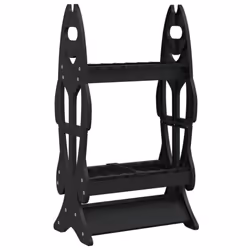 vidaXL Fishing Rod Rack for 16 Rods Fishing Rod Holder Pole Holder Rack Black - Additional view 6
