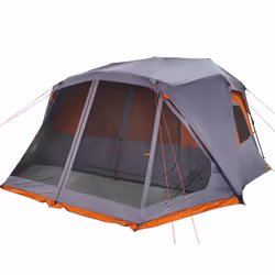vidaXL Family Tent 10-Person Dome Tent Grey & Orange Quick Release Waterproof - Additional view 5