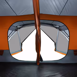 vidaXL Family Tent 10-Person Dome Tent Grey & Orange Quick Release Waterproof - Additional view 9