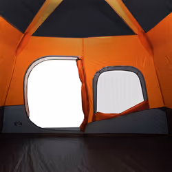 vidaXL Family Tent 6-Person Dome Tent Grey and Orange Quick Release Waterproof - Additional view 9