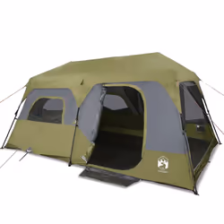 vidaXL Family Tent 9-Person Lightweight Tent Blue Quick Release Waterproof