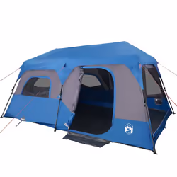 vidaXL Family Tent 9-Person Lightweight Tent Blue Quick Release Waterproof