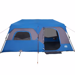 vidaXL Family Tent 9-Person Lightweight Tent Blue Quick Release Waterproof - Additional view 4
