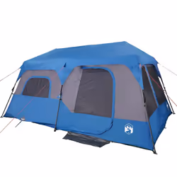 vidaXL Family Tent 9-Person Lightweight Tent Blue Quick Release Waterproof - Additional view 5