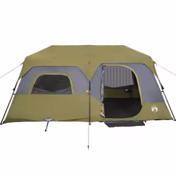 vidaXL Family Tent 9-Person Lightweight Tent Green Quick Release Waterproof - Additional view 4