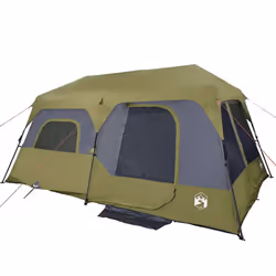 vidaXL Family Tent 9-Person Lightweight Tent Green Quick Release Waterproof - Additional view 5