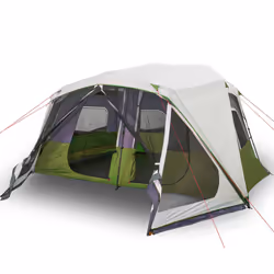 vidaXL Family Tent with LED 10-Person Camping Tent Light Blue Quick Release