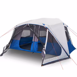 vidaXL Family Tent with LED 10-Person Camping Tent Light Green Quick Release