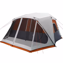 vidaXL Family Tent with LED 10-Person Light Grey and Orange Quick Release - Additional view 5