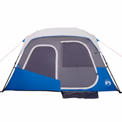 vidaXL Family Tent with LED 6-Person Lightweight Tent Light Blue Quick Release - Additional view 6