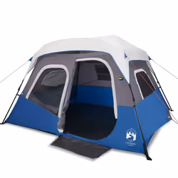 vidaXL Family Tent with LED 6-Person Camping Tent Light Green Quick Release