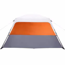 vidaXL Family Tent with LED 6-Person Tent Light Grey and Orange Quick Release - Additional view 8