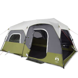 vidaXL Family Tent with LED 9-Person Lightweight Tent Light Blue Quick Release