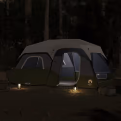 vidaXL Family Tent with LED 9-Person Lightweight Tent Light Blue Quick Release - Additional view 2