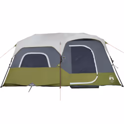 vidaXL Family Tent with LED 9-Person Lightweight Tent Light Blue Quick Release - Additional view 6