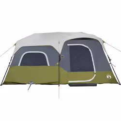 vidaXL Family Tent with LED 9-Person Camping Tent Light Green Quick Release - Additional view 6