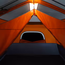 vidaXL Family Tent with LED 9-Person Tent Light Grey and Orange Quick Release - Additional view 9