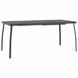 vidaXL Garden Dining Set Outdoor Table and Chair Set Anthracite Metal Mesh - 165 cm table length/ 9 piece - Additional view 5