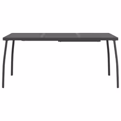 vidaXL Garden Dining Set Outdoor Table and Chair Set Anthracite Metal Mesh - 165 cm table length/ 9 piece - Additional view 6