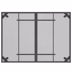 vidaXL Garden Dining Set Outdoor Table and Chair Set Anthracite Metal Mesh - 110 cm table length/ 5 piece - Additional view 6