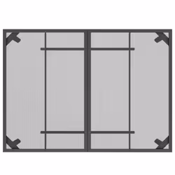 vidaXL Garden Dining Set Outdoor Table and Chair Set Anthracite Metal Mesh - 110 cm table length/ 7 piece - Additional view 6