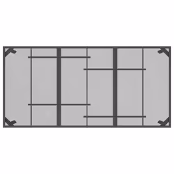 vidaXL Garden Dining Set Outdoor Table and Chair Set Anthracite Metal Mesh - 165 cm table length/ 7 piece - Additional view 6