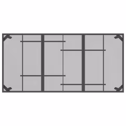 vidaXL Garden Dining Set Outdoor Table and Chair Set Anthracite Metal Mesh - 165 cm table length/ 9 piece - Additional view 6