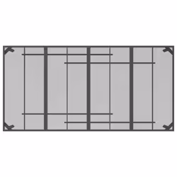 vidaXL Garden Dining Set Outdoor Table and Chair Set Anthracite Metal Mesh - 200 cm table length/ 9 piece - Additional view 6