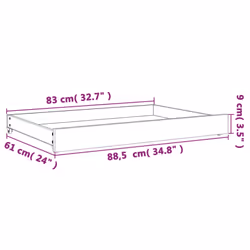 vidaXL Day Bed Drawers Under Bed Drawer Box 2 pcs Wax Brown Solid Wood Pine - Additional view 10