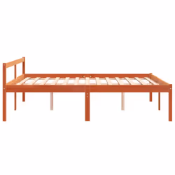 vidaXL Bed Frame Home Bed Base Bedstead Wax Brown 160x200 cm Solid Wood Pine - Additional view 4