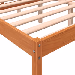 vidaXL Bed Frame Home Bed Base Bedstead Wax Brown 160x200 cm Solid Wood Pine - Additional view 6