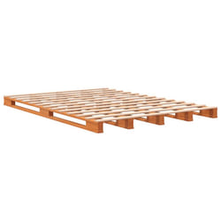 vidaXL Solid Wood Pine Bed Frame Wooden Bed Base Bedstead Mattress Foundation - 140 x 200 cm