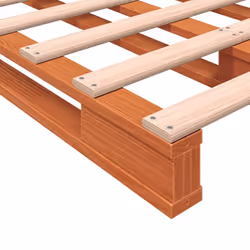vidaXL Solid Wood Pine Bed Frame Wooden Bed Base Bedstead Mattress Foundation - 140 x 200 cm - Additional view 6