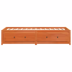 vidaXL Day Bed Sofa Bed Daybed Guest Bed Wax Brown 75x190 cm Solid Wood Pine - Additional view 4
