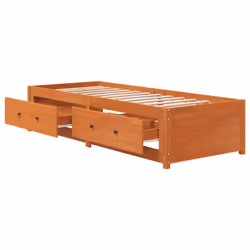 vidaXL Day Bed Sofa Bed Daybed Guest Bed Wax Brown 75x190 cm Solid Wood Pine - Additional view 6