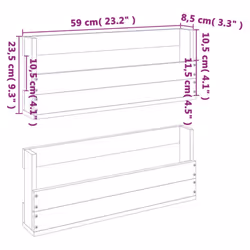 vidaXL Wall-mounted Shoe Racks Shoe Shelf 2 pcs Wax Brown Solid Wood Pine - Additional view 10