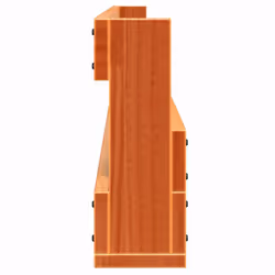 vidaXL Wall-mounted Shoe Racks Shoe Shelf 2 pcs Wax Brown Solid Wood Pine - Additional view 6
