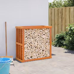 vidaXL Outdoor Log Holder Firewood Rack Log Stand Wax Brown Solid Wood Pine
