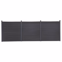 vidaXL Fence Panel Set Patio Fence Board Garden Fence Post Ending Bar WPC - grey, 526 x 186 cm