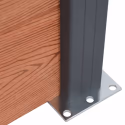 vidaXL Fence Panel Set Patio Fence Board Garden Fence Post Ending Bar WPC - brown, 353 x 186 cm - Additional view 6