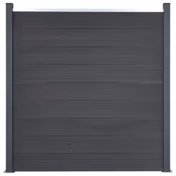 vidaXL Fence Panel Set Patio Fence Board Garden Fence Post Ending Bar WPC - grey, 353 x 186 cm