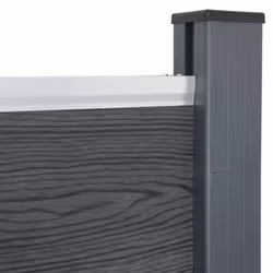 vidaXL Fence Panel Set Patio Fence Board Garden Fence Post Ending Bar WPC - grey, 699 x 186 cm - Additional view 5