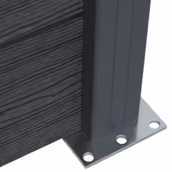 vidaXL Fence Panel Set Patio Fence Board Garden Fence Post Ending Bar WPC - grey, 699 x 186 cm - Additional view 6
