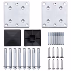vidaXL Fence Panel Set Patio Fence Board Garden Fence Post Ending Bar WPC - grey, 699 x 186 cm - Additional view 9