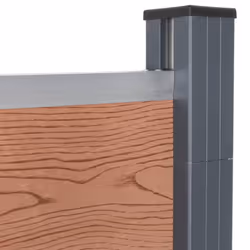 vidaXL Fence Panel Set Patio Fence Board Garden Fence Post Ending Bar WPC - brown, 872 x 186 cm - Additional view 5