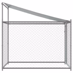 vidaXL Dog Cage Dog Kennel Outdoor Dog Crate Pet House Grey Galvanised Steel - 1 door, 2 x 2 x 2 m - Additional view 4