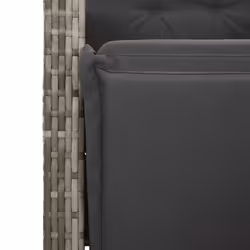 vidaXL Garden Dining Set Outdoor Dining Set Dinner Table and Chair Poly Rattan - grey, 9 piece/glass - Additional view 5