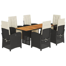 vidaXL Garden Dining Set Outdoor Dining Set Dinner Table and Chair Poly Rattan - 6 piece