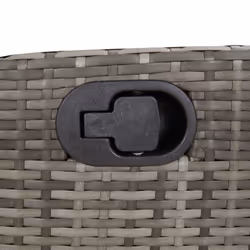vidaXL Garden Dining Set 5 Piece with Cushions Dining Chair Grey Poly Rattan - Additional view 7